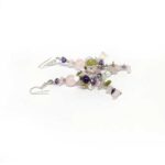 Tender Love, Luxury Set - Bracelet, Earrings and Necklace with Rose Quartz, Peridot, Pearl, Amethyst - Image 14