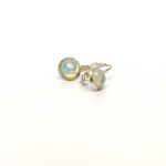 Moonstone, 8 mm Earrings, French Hook - Image 3