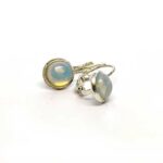 Moonstone, 8 mm Earrings, French Hook - Image 2