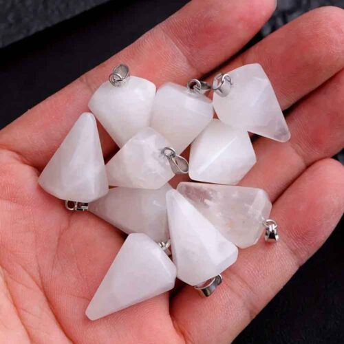 Natural Stone Pendants, Hexagonal Pyramid - Image 31