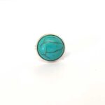 Turquoise, Adjustable Ring, Natural Stone, Round 10, 12 or 16 mm - Image 10