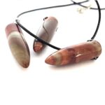 Brown Banded Agate, Medallion, Cartridge-Shaped Pendant - Image 4