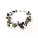 Day and Night, Elegant Bracelet, Natural Stones, Painted Beads - Image 4