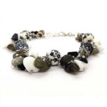 Day and Night, Elegant Bracelet, Natural Stones, Painted Beads - Image 5