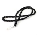 Fol, Men’s Necklace, Clear Quartz, Matte Onyx - Image 3