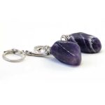 Keychain, Amethyst, Beautiful Asymmetrical Pendant - Image 5