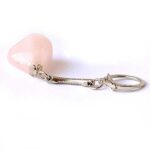 Keychain, Rose Quartz, Beautiful Asymmetrical Pendant - Image 3