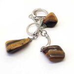 Keychain, Tiger’s Eye, Natural Stone, Asymmetrical Pendant - Image 7