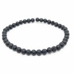 Black Volcanic Stone Bracelet, Natural Stones - Image 7