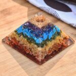 Protective Seven Chakras Orgonite Pyramid - Image 2