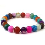 Striped Agate, Multicolor, Bracelet, Natural Stone - Image 4