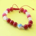 Romantic Magic, Natural Stone Bracelet, Jadeite, Rose Quartz - Image 7
