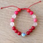 Romantic Magic, Natural Stone Bracelet, Jadeite, Rose Quartz - Image 4