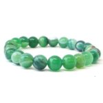 Green Striped Agate, Handmade Bracelet, Synthetic - Image 6