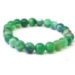 Green Striped Agate, Handmade Bracelet, Synthetic - Image 4