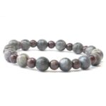 Spatia, Handmade Natural Stone Bracelet with Labradorite and Garnet - Image 3