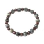Spatia, Handmade Natural Stone Bracelet with Labradorite and Garnet - Image 4
