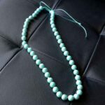 Lightness, Turquoise 10 mm Necklace, Knots and “Shamballa” Style Finish - Image 9