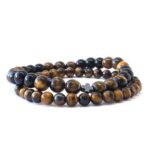 Set of 2 Bracelets – Tiger’s Eye, Onyx and Hematite Cross