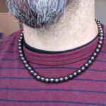 Impulse, Men’s Necklace, Hematite, Natural Stone Beads