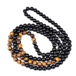 Aker, Men’s Necklace, Tiger’s Eye and Onyx – 8 or 10 mm Natural Stone Beads - Image 5