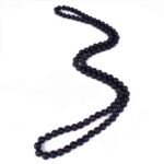 Strength, Men’s Necklace, Volcanic Stone (Lava), 8 mm Natural Stone Beads - Image 3