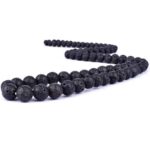 Strength, Men’s Necklace, Volcanic Stone (Lava), 8 mm Natural Stone Beads - Image 5