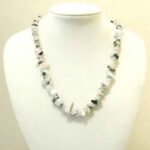 Tourmalinated Quartz, Handmade Necklace, Natural Stone Chips