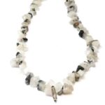 Tourmalinated Quartz, Handmade Necklace, Natural Stone Chips - Image 3