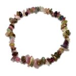 Multicolor "Watermelon" Tourmaline Bracelet, Natural Irregular Stone