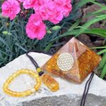 Protective Orgonite Pyramid with Citrine - Image 8