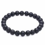 Black Volcanic Stone Bracelet, Natural Stones - Image 11