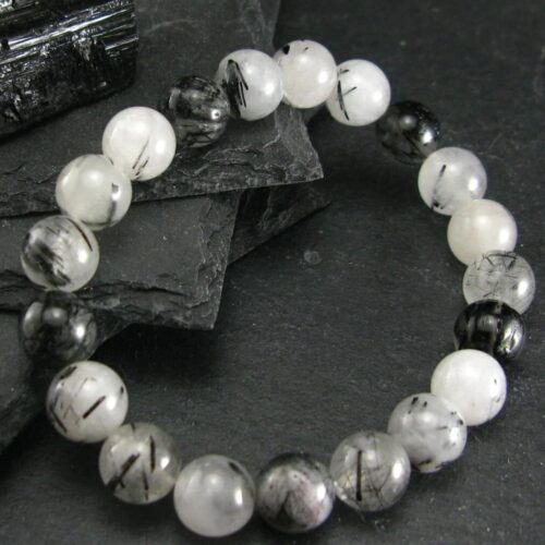 Tourmalinated Quartz, handmade bracelet, natural stone - Image 3