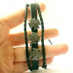 set of Two Unisex Multilayer Leather Bracelets - Image 13