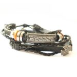 set of Two Unisex Multilayer Leather Bracelets - Image 10