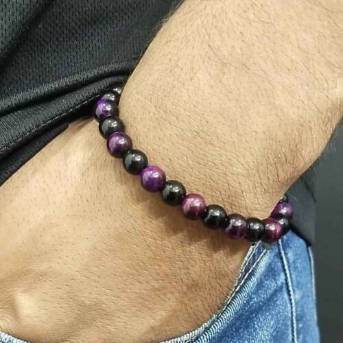 Striped Agate, Violet, synthetically treated stone - Image 3