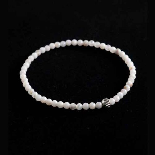 Soft Moon Bracelet | Natural Moonstone, Grade A, Faceted - Image 10