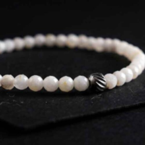 Soft Moon Bracelet | Natural Moonstone, Grade A, Faceted - Image 2