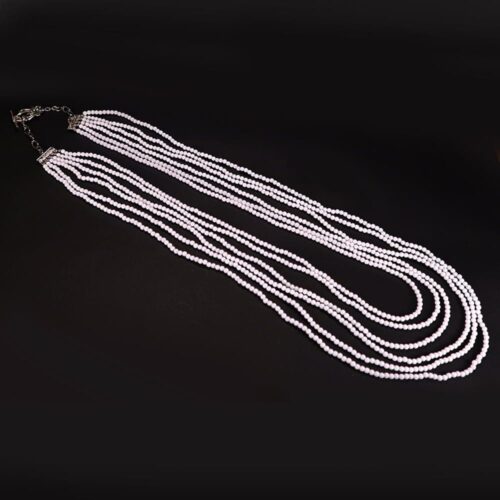 Happy Beginning, elegant women’s necklace with White Agate - Image 8