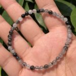 Tourmalinated Quartz, handmade bracelet, natural stone - Image 6