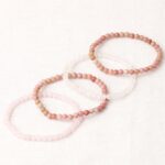 Tenderness, set of 4 very delicate bracelets, Rose Quartz, Rhodonite, Milky Quartz - Image 5