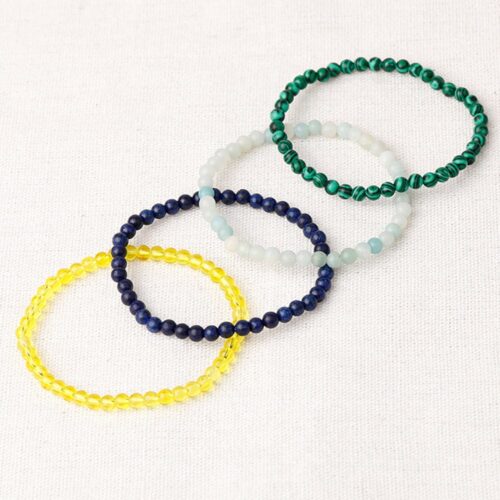 Growth and Success, Set of Four Bracelets, Malachite, Lapis Lazuli, Citrine and Amazonite - Image 5