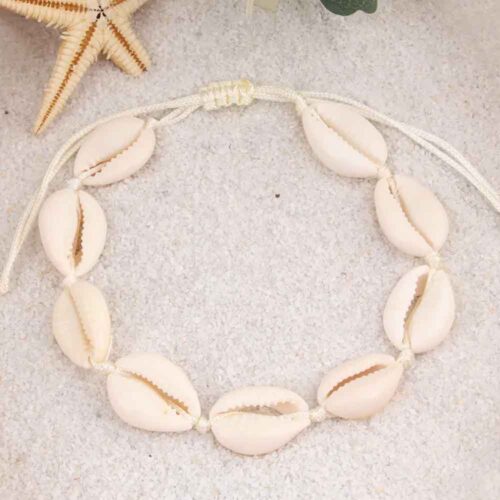 Sea Shells, Universal Anklet or Wrist Bracelets - Different Variations - Image 15