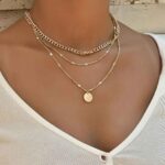 Elegant Three-Layer Gold-Tone Necklace for Modern Women