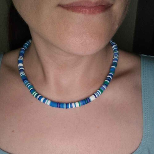 Multicolor Necklaces with Heishi Discs and Shell - the Perfect Summer Jewelry - Image 9