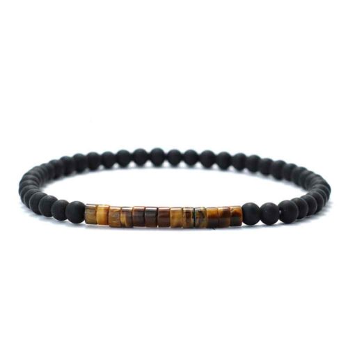 Insight, Stylish Unisex Bracelet with Heishi Discs and 4 mm Onyx Beads - Ideal for Meditation - Image 4