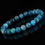 Apatite, blue, Class A handmade bracelet