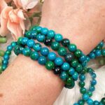 Chrysocolla, natural stone bracelet