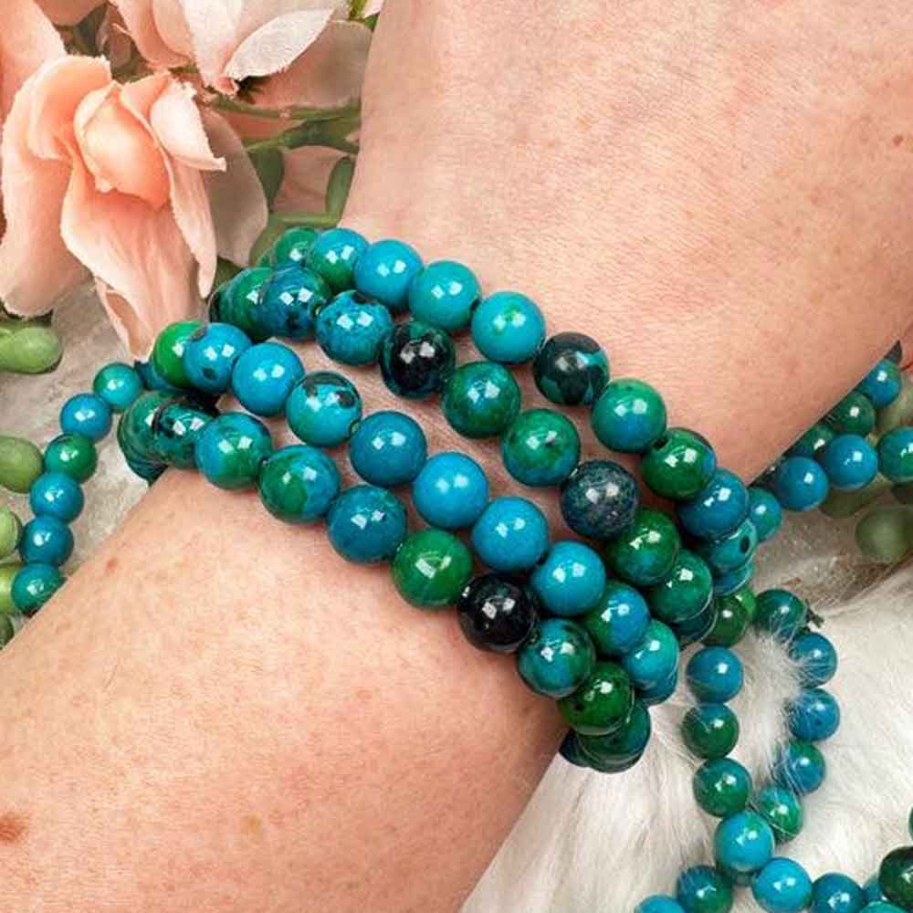 grivna-hrisokola Chrysocolla, natural stone bracelet - Image 1