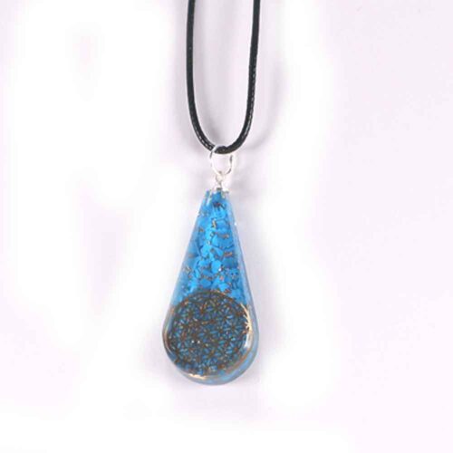 Orgonite pendant or keychain, Turquoise - Image 6
